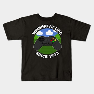 30th Birthday Gamer Winning At Life Since 1993 Kids T-Shirt